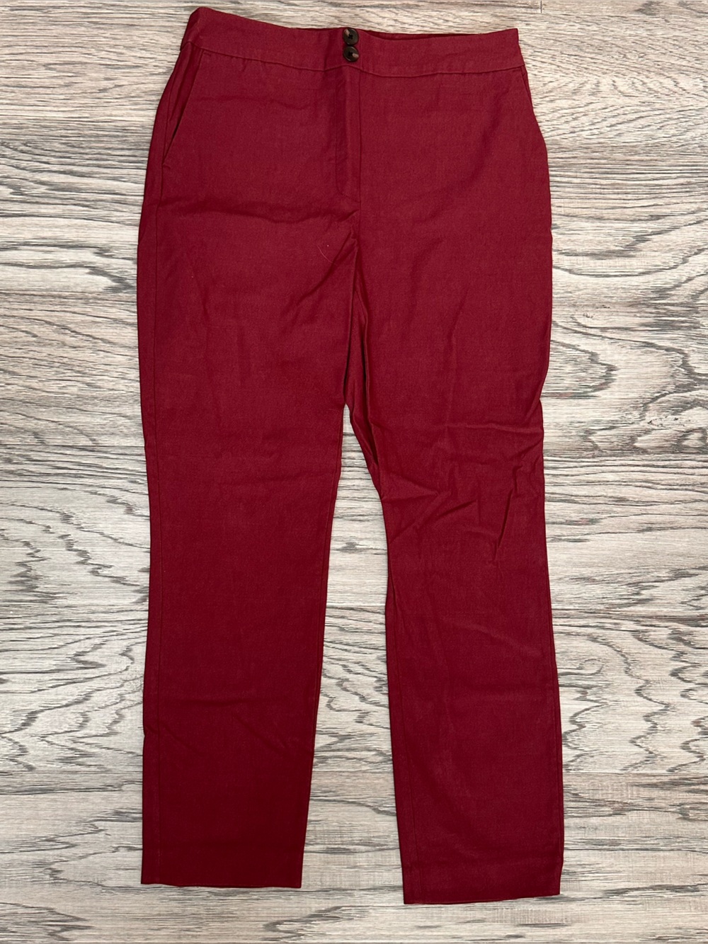 Reitmans Women's Straight Leg Pants in Burgundy